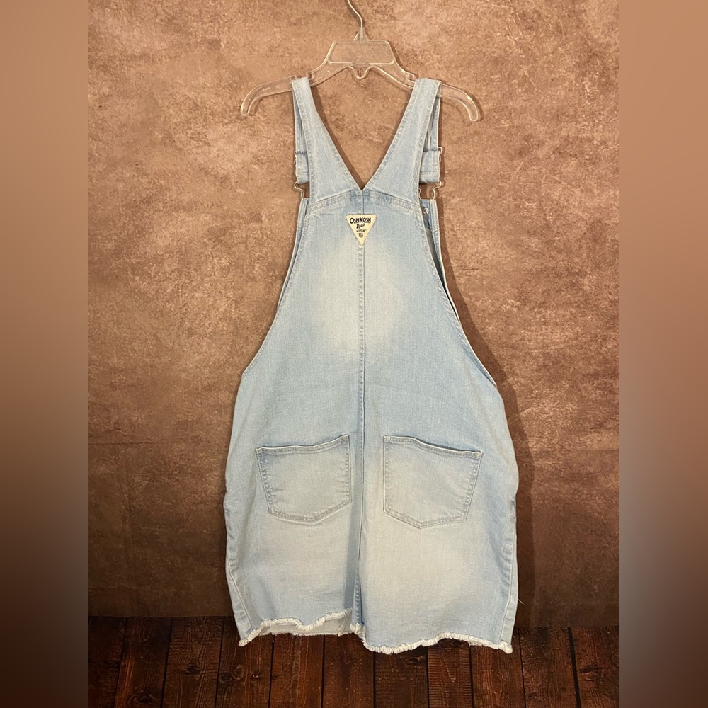Oshkosh~Light Denim Overall Dress w/heart pocket~Girls size 14/14A~EUC - Picture 3 of 6